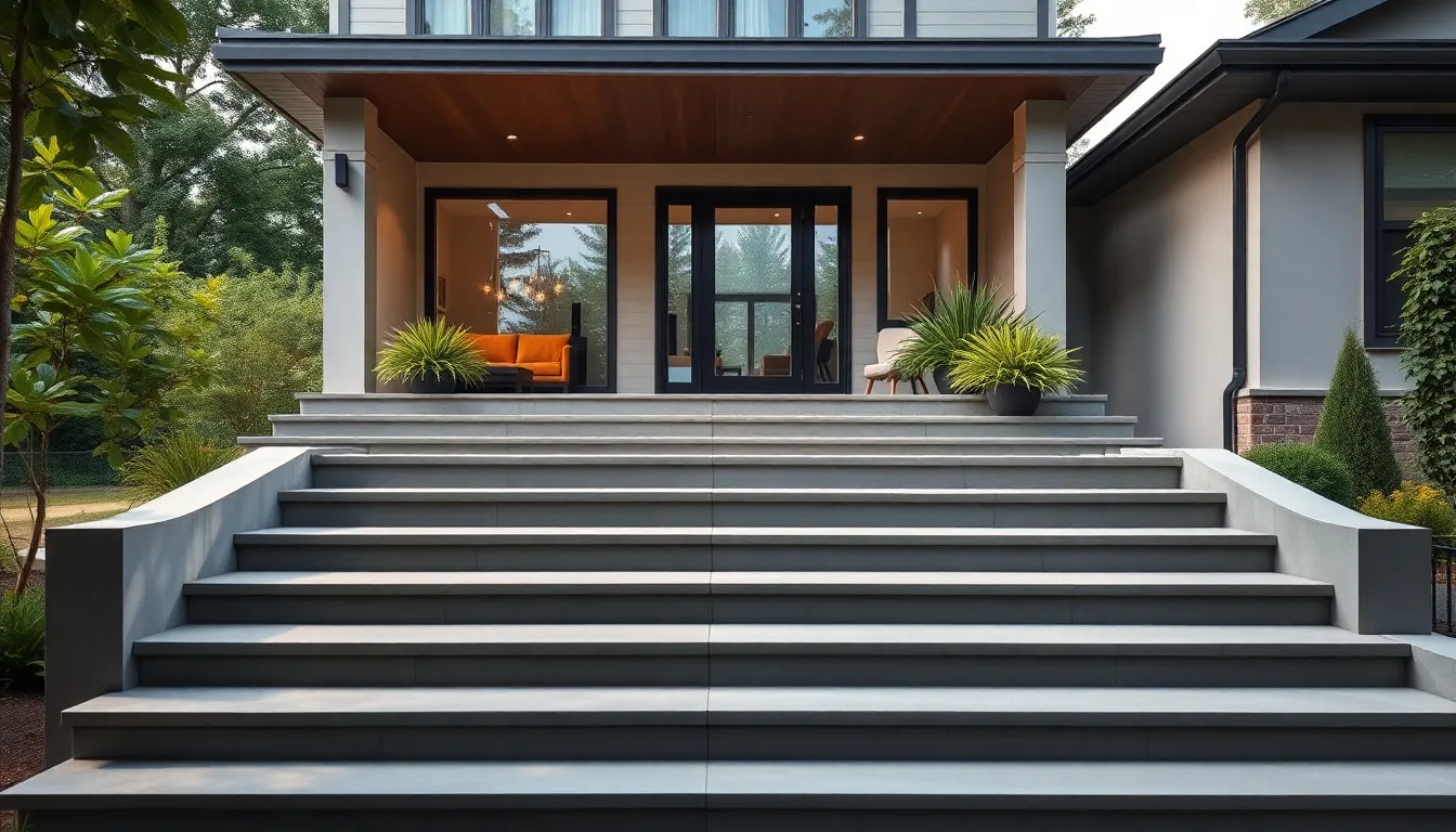 25 Front Porch Stairs Ideas That Will Transform Your Home's Curb Appeal 2 25 Front Porch Stairs Ideas That Will Transform Your Home's Curb Appeal 1