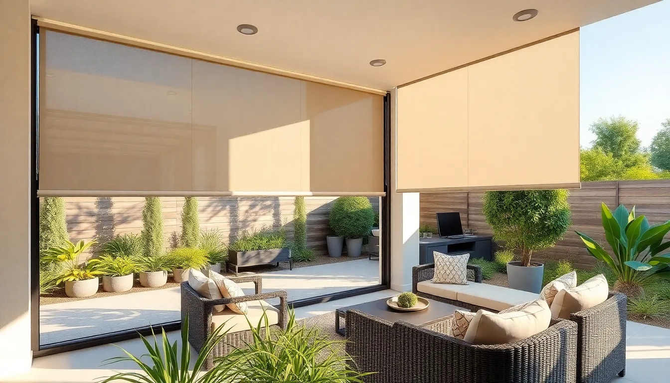10 Stylish Patio Blinds Ideas for Sliding Glass Doors That Save Energy & Look Amazing 2 10 Stylish Patio Blinds Ideas for Sliding Glass Doors That Save Energy & Look Amazing 1