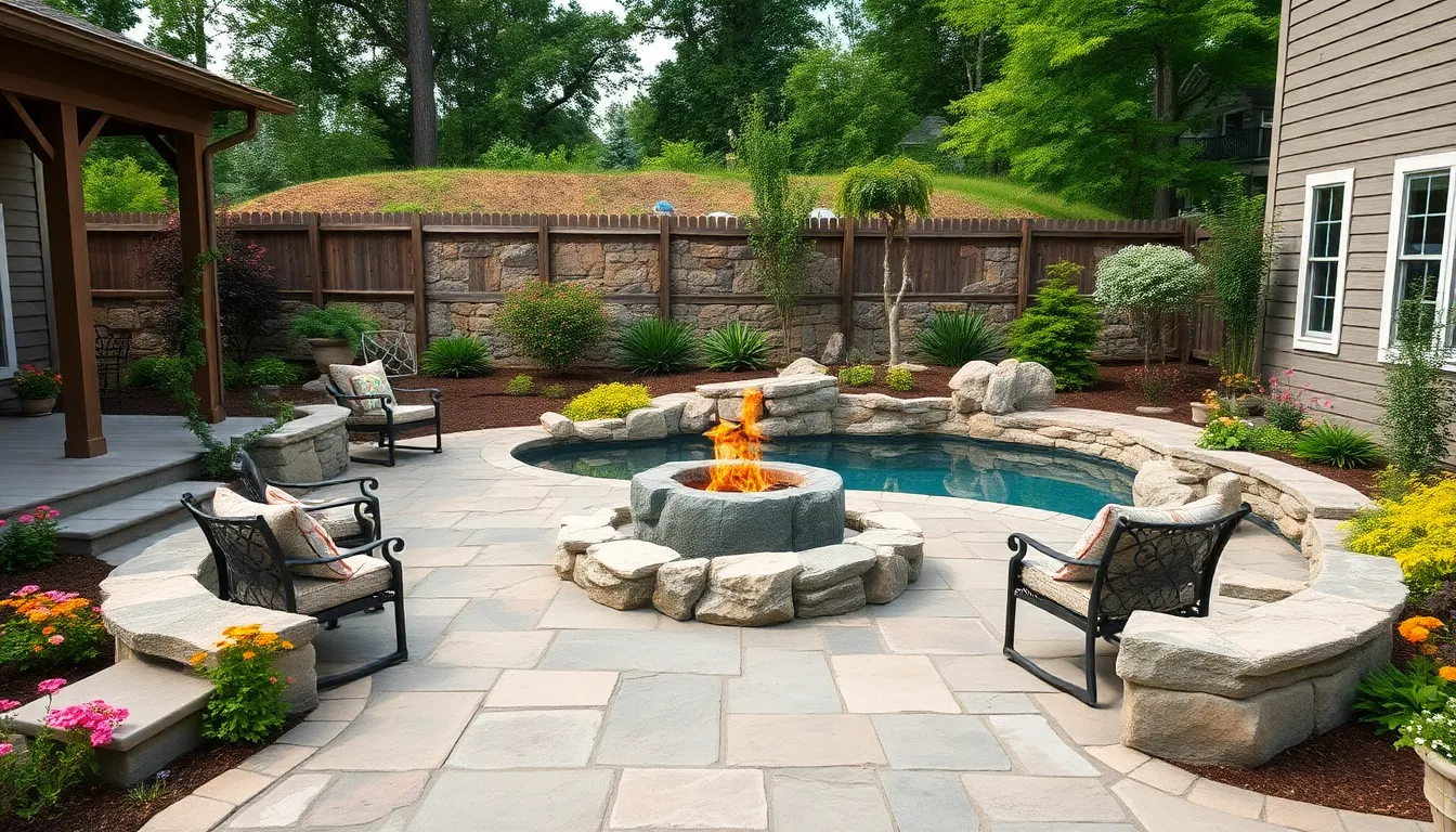 25 Stunning Pool and Fire Pit Ideas for Backyards That'll Transform Your Outdoor Space 2 25 Stunning Pool and Fire Pit Ideas for Backyards That'll Transform Your Outdoor Space 1