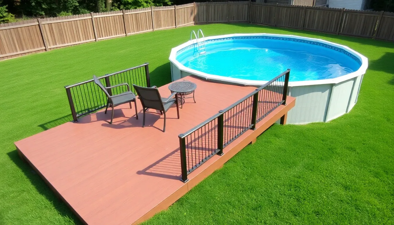 25 Stunning Above Ground Pool Deck Ideas That'll Transform Your Backyard 2 25 Stunning Above Ground Pool Deck Ideas That'll Transform Your Backyard 1