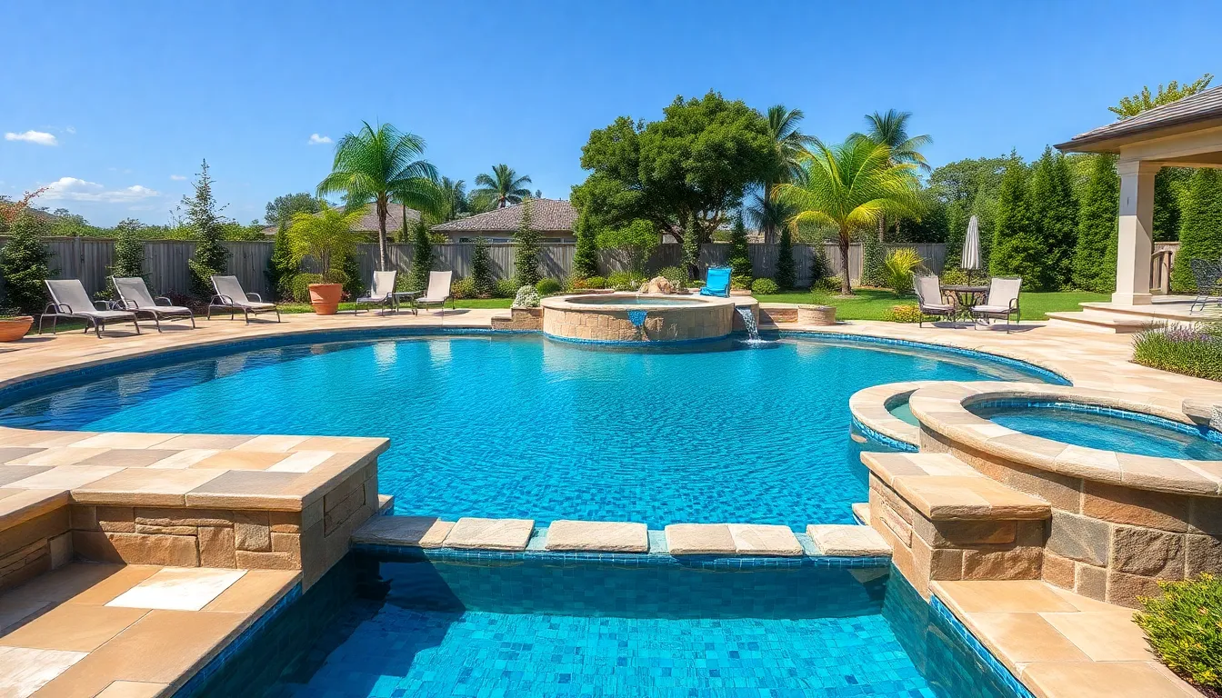 25 Stunning Pool Stone and Tile Ideas to Transform Your Backyard Oasis 2 25 Stunning Pool Stone and Tile Ideas to Transform Your Backyard Oasis 1
