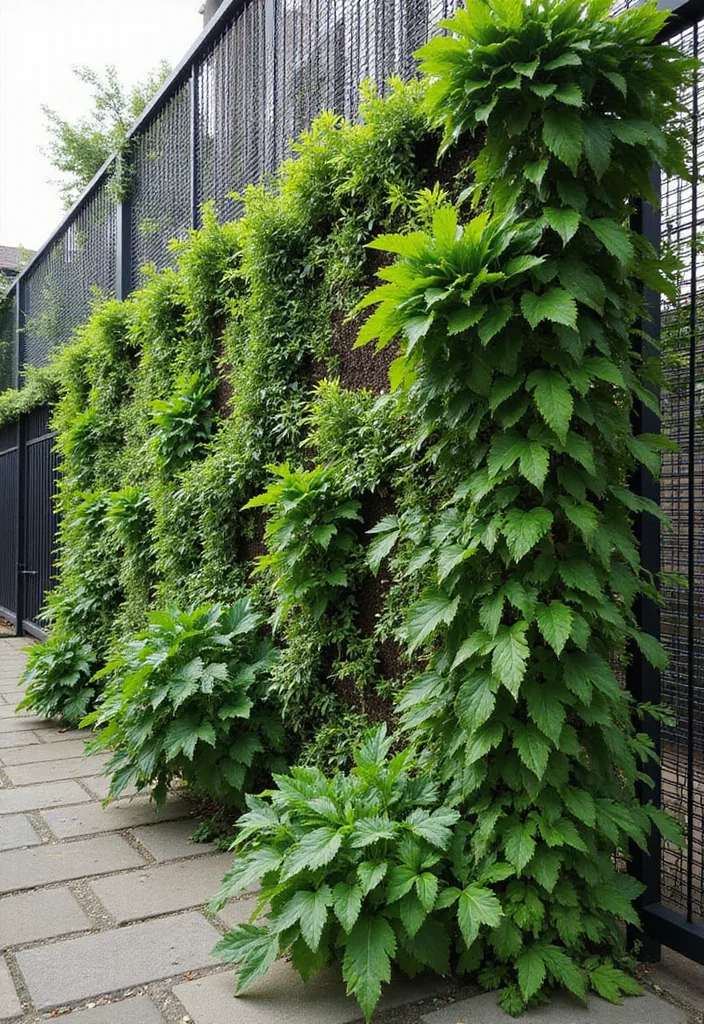 10 Backyard Garden Fence Ideas for Structure and Security - 4. Green Living Walls