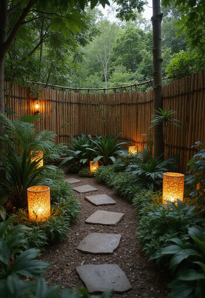 10 Backyard Garden Fence Ideas for Structure and Security - 5. Bamboo Fencing