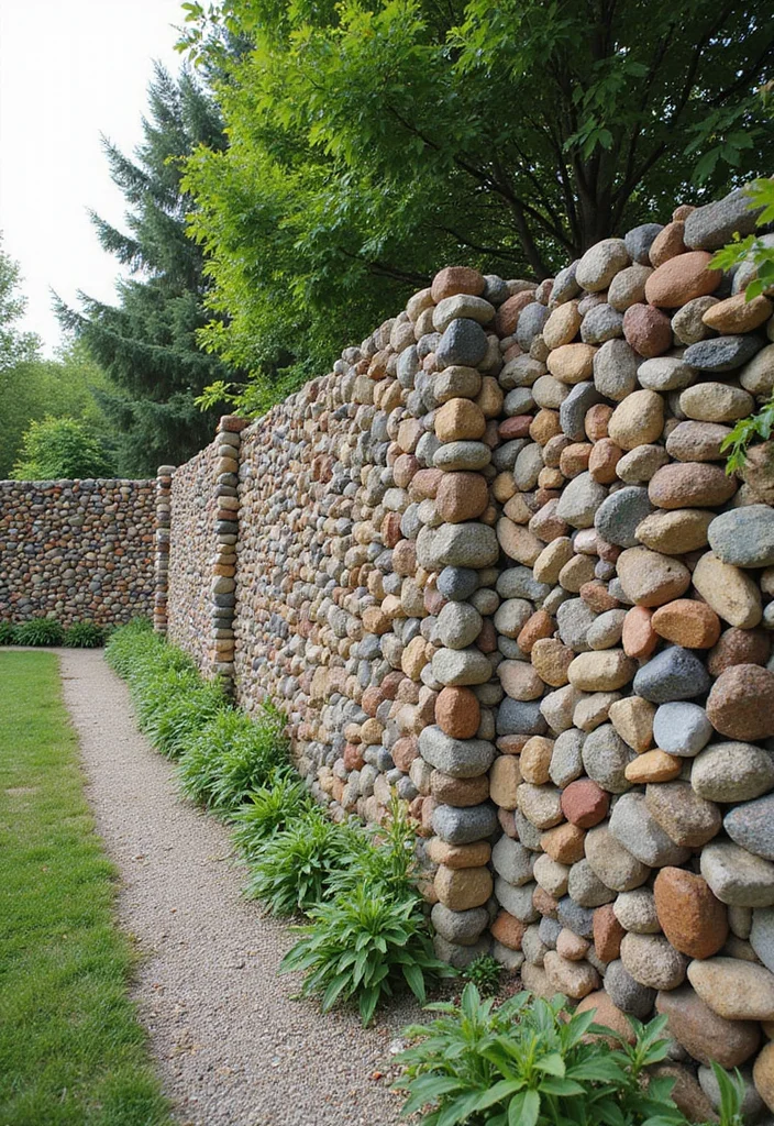 10 Backyard Garden Fence Ideas for Structure and Security - 8. Gabion Fencing