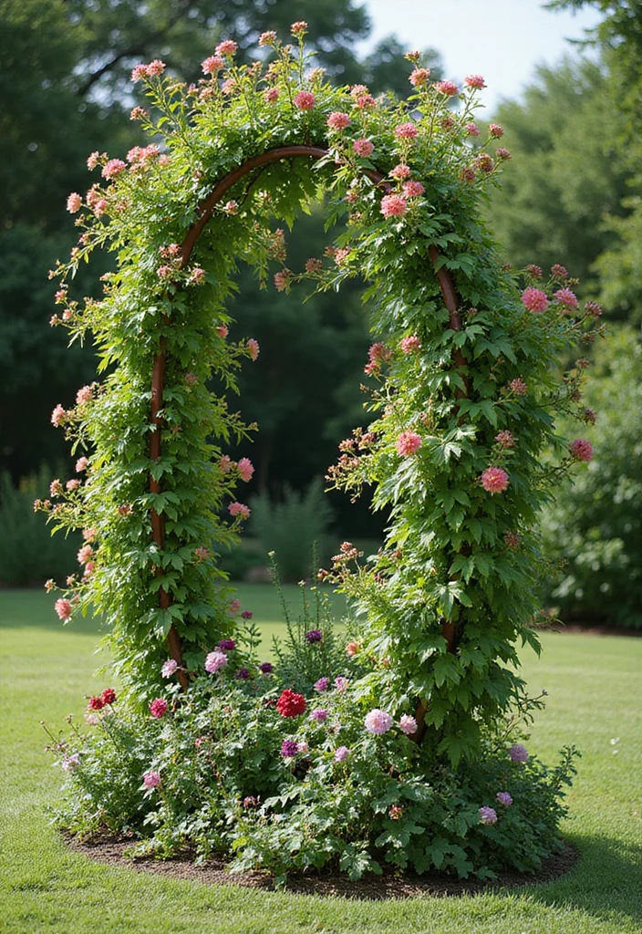 10 Circular Flower Bed Ideas That Stand Out Beautifully 23 10 Circular Flower Bed Ideas That Stand Out Beautifully - 3. Vertical Circular Display