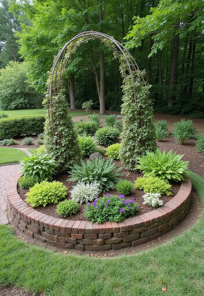 10 Circular Flower Bed Ideas That Stand Out Beautifully 67 10 Circular Flower Bed Ideas That Stand Out Beautifully - 7. Sculptural Circular Arrangements