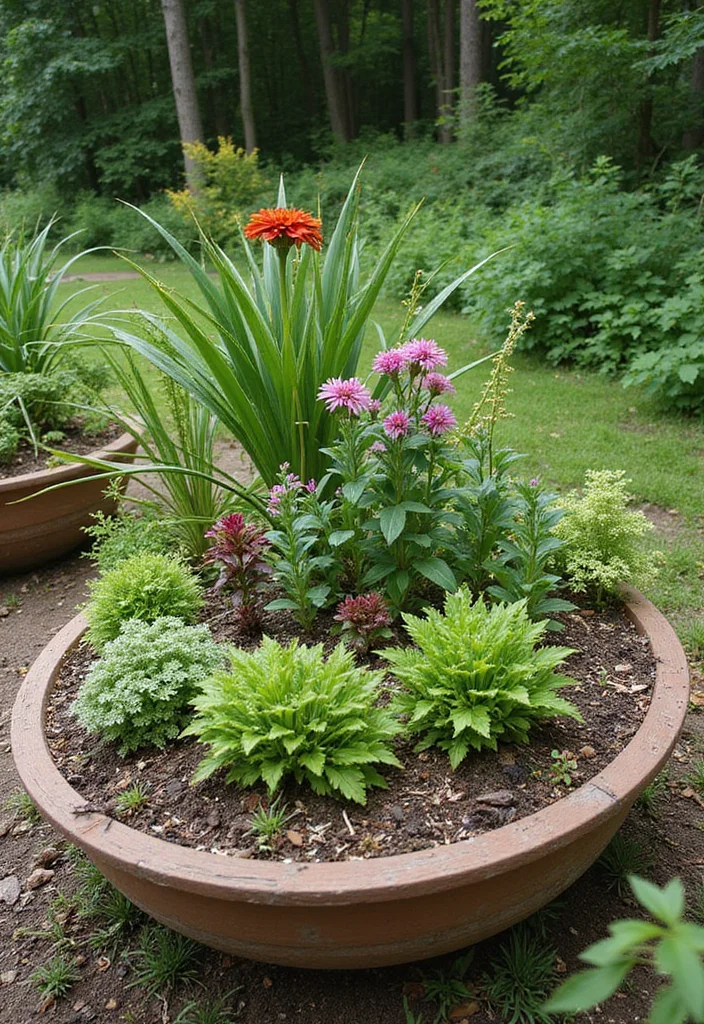 10 Circular Flower Bed Ideas That Stand Out Beautifully 89 10 Circular Flower Bed Ideas That Stand Out Beautifully - 9. Eco-Friendly Circular Gardens