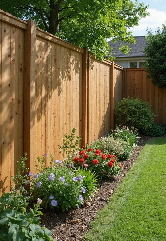 10 DIY Garden Fence Ideas Simple Enough for Beginners 56 10 DIY Garden Fence Ideas Simple Enough for Beginners - 6. Cedar Plank Fence