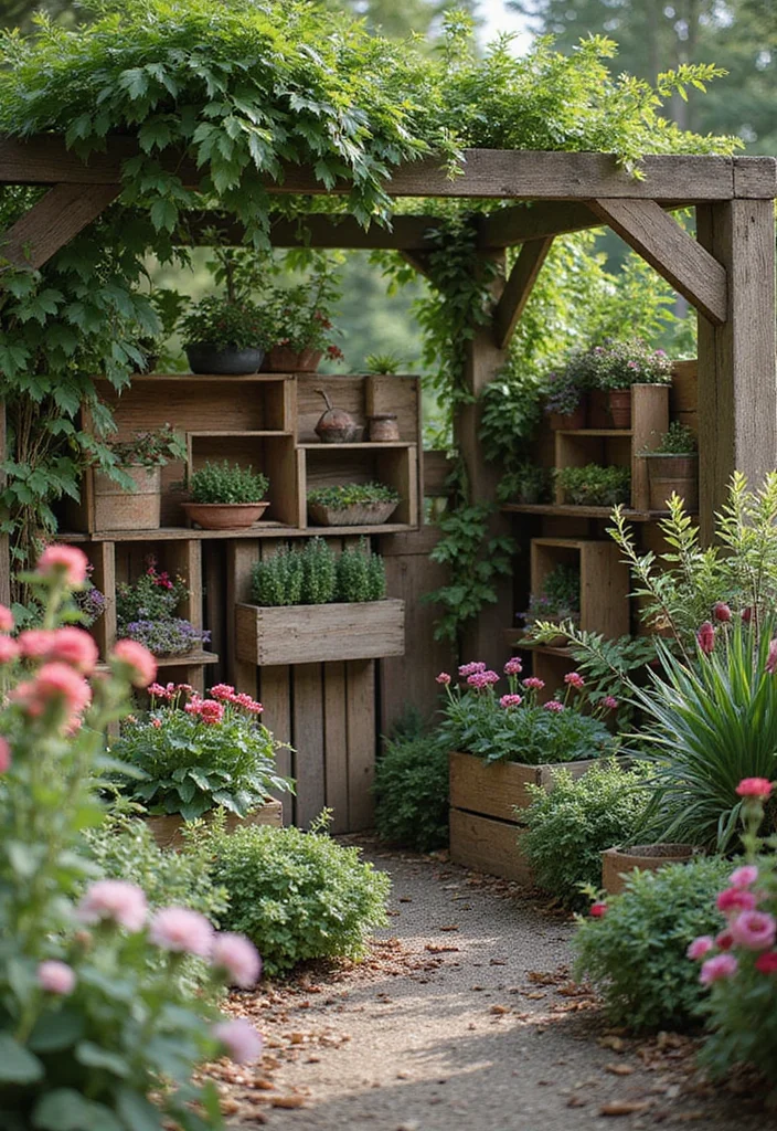 10 DIY Garden Fence Ideas Simple Enough for Beginners 89 10 DIY Garden Fence Ideas Simple Enough for Beginners - 9. Wooden Crate Fence