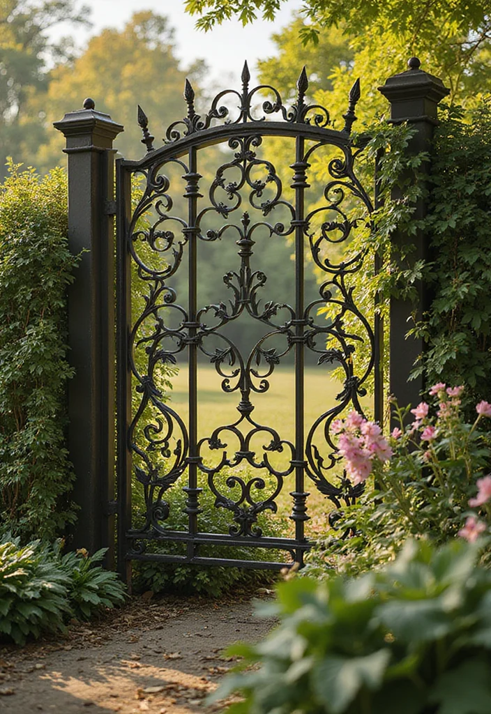 10 Farm Fence Ideas That Are Practical and Attractive 12 10 Farm Fence Ideas That Are Practical and Attractive - 2. Decorative Metal Fencing