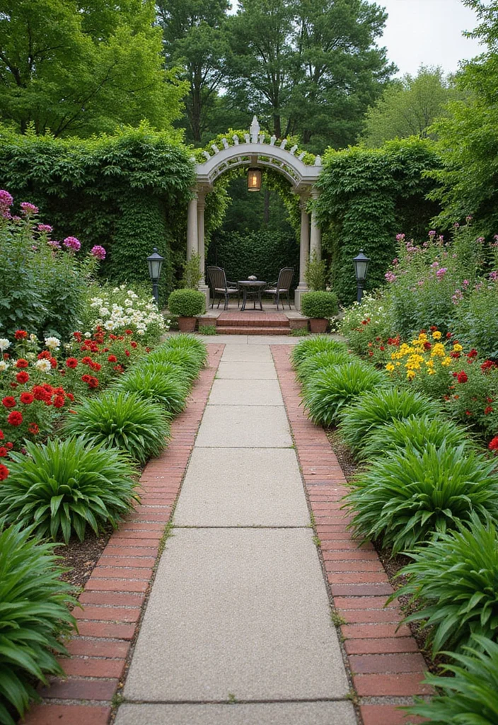 10 Fence Edging Ideas to Define Pathways and Beds - 2. Charming Brick Borders