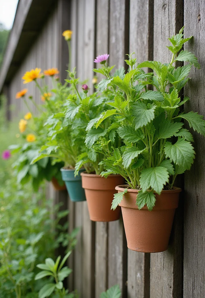 10 Fence Garden Ideas for Growing More in Small Spaces 1 10 Fence Garden Ideas for Growing More in Small Spaces - 1. Vertical Herb Garden