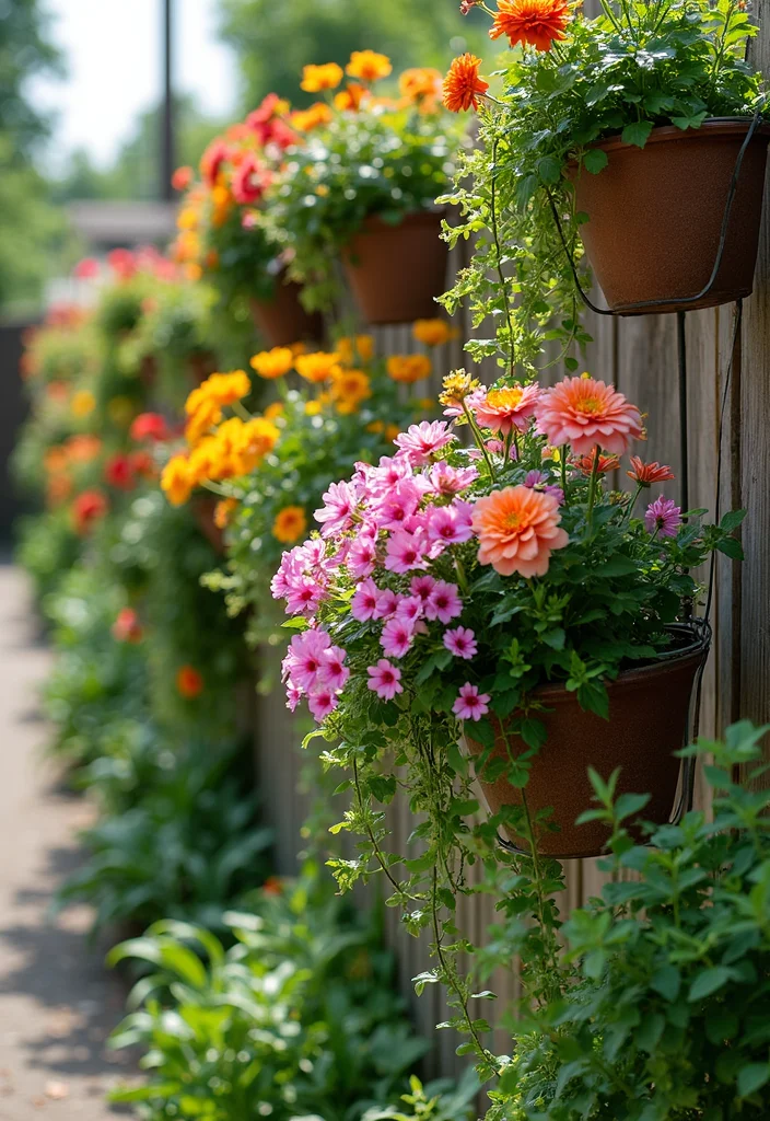 10 Fence Garden Ideas for Growing More in Small Spaces 100 10 Fence Garden Ideas for Growing More in Small Spaces - 10. Hanging Baskets and Wall Hooks