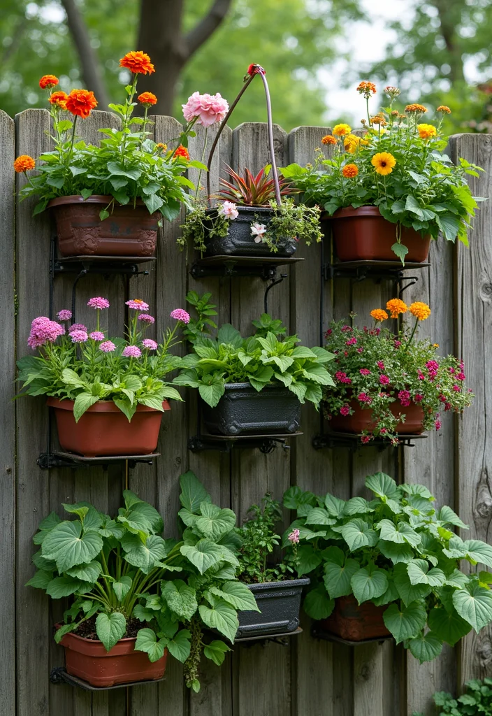 10 Fence Garden Ideas for Growing More in Small Spaces 23 10 Fence Garden Ideas for Growing More in Small Spaces - 3. Wall-Mounted Planters