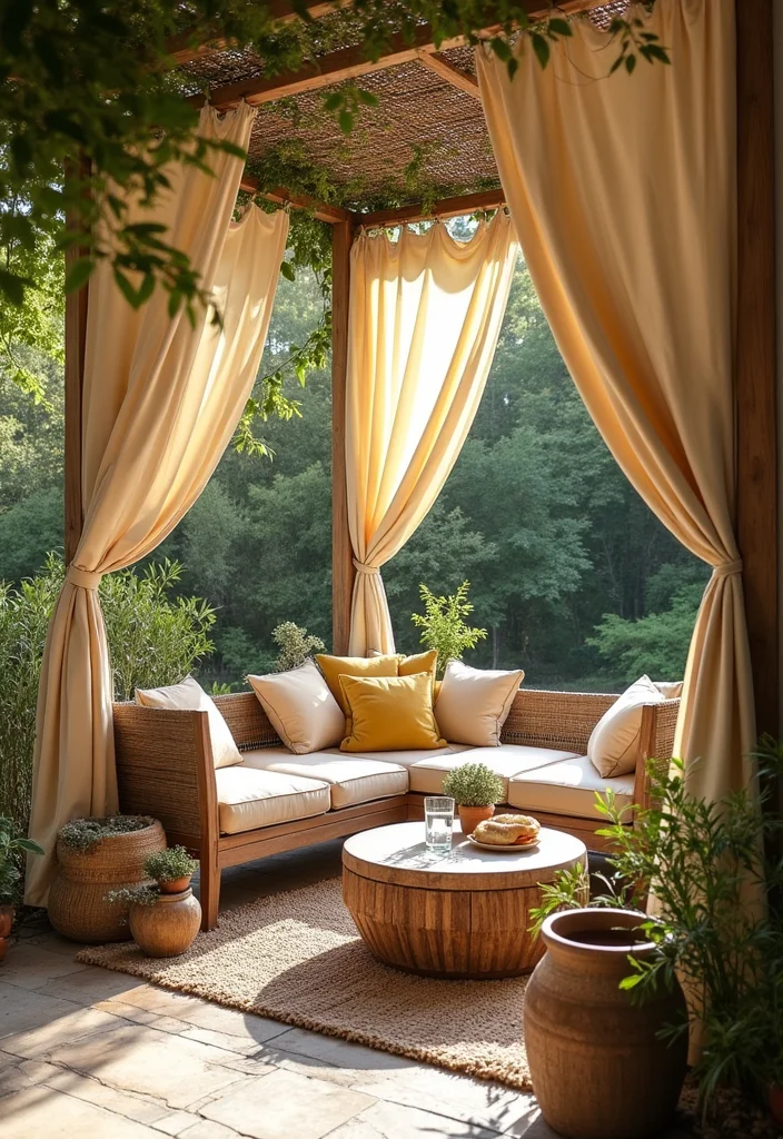 10 Fence Screening Ideas for Shade Privacy and Texture 100 10 Fence Screening Ideas for Shade Privacy and Texture - 10. Fabric Drapes for Shade