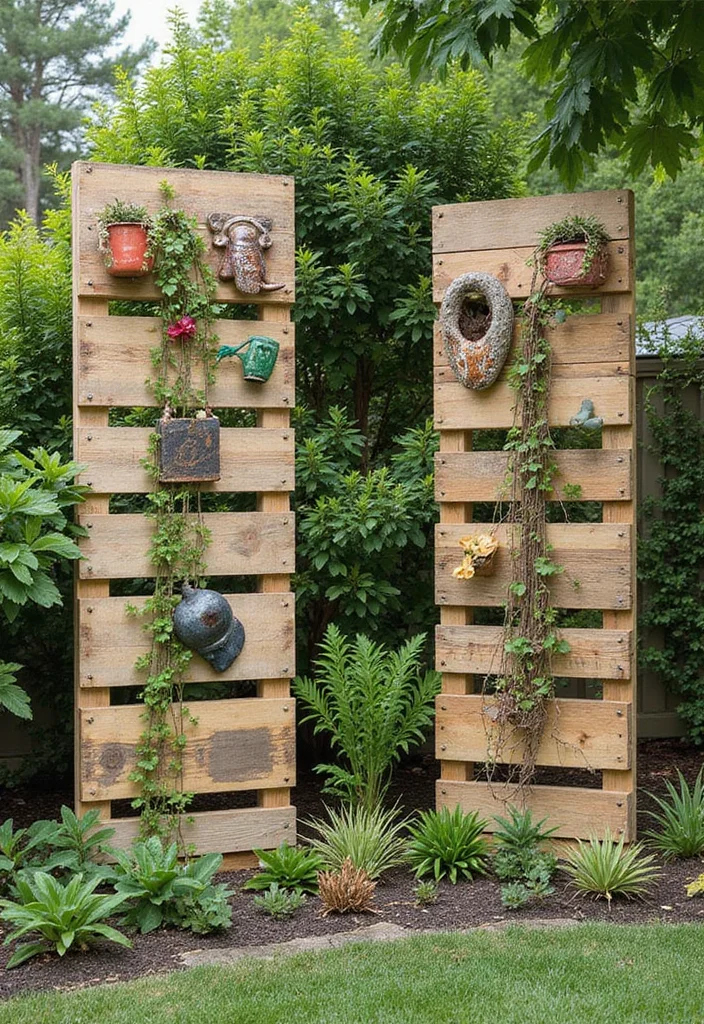 10 Fence Screening Ideas for Shade Privacy and Texture 56 10 Fence Screening Ideas for Shade Privacy and Texture - 6. Repurposed Wood Pallet Screens