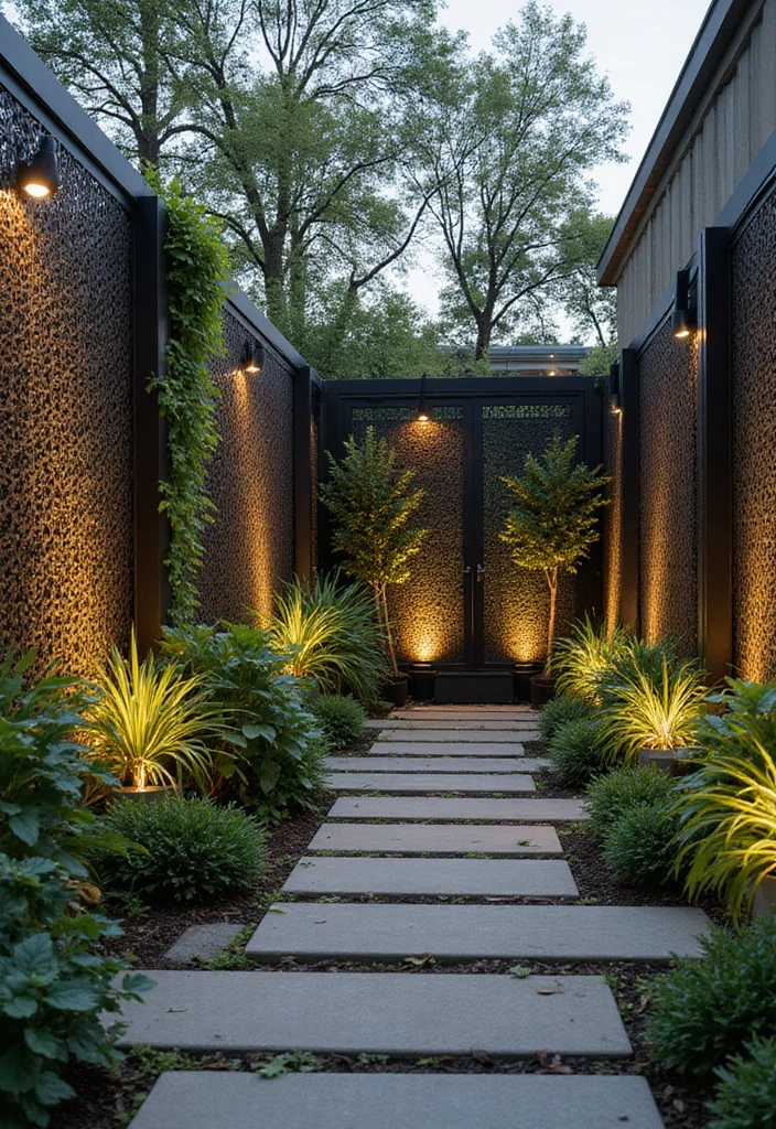 10 Fence Screening Ideas for Shade Privacy and Texture 78 10 Fence Screening Ideas for Shade Privacy and Texture - 8. Metal Mesh Panels