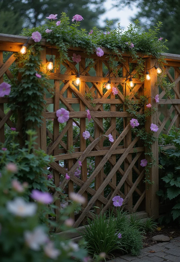10 Flower Garden Fence Ideas That Add Charm and Height 1 10 Flower Garden Fence Ideas That Add Charm and Height - 1. Lattice Charm