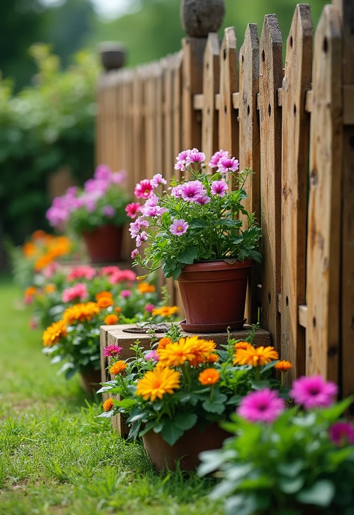 10 Flower Garden Fence Ideas That Add Charm and Height 12 10 Flower Garden Fence Ideas That Add Charm and Height - 2. Rustic Wooden Pallet Fence