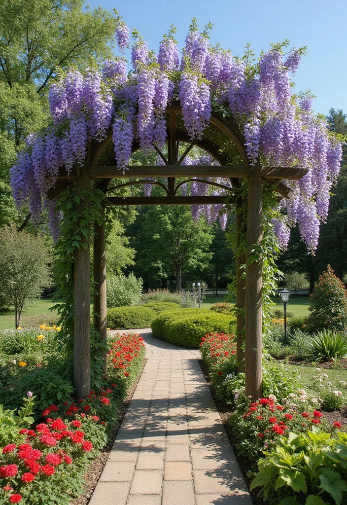 10 Flower Garden Fence Ideas That Add Charm and Height 45 10 Flower Garden Fence Ideas That Add Charm and Height - 5. Whimsical Garden Trellis