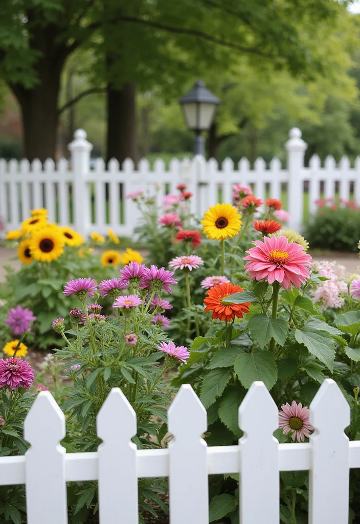 10 Flower Garden Fence Ideas That Add Charm and Height 89 10 Flower Garden Fence Ideas That Add Charm and Height - 9. Decorative Picket Fencing