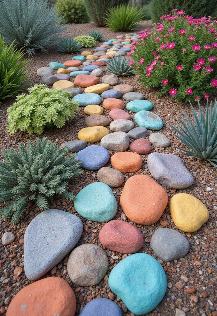 10 Front Yard Cheap Landscaping Ideas That Still Look Great 56 10 Front Yard Cheap Landscaping Ideas That Still Look Great - 6. Colorful Rock Garden
