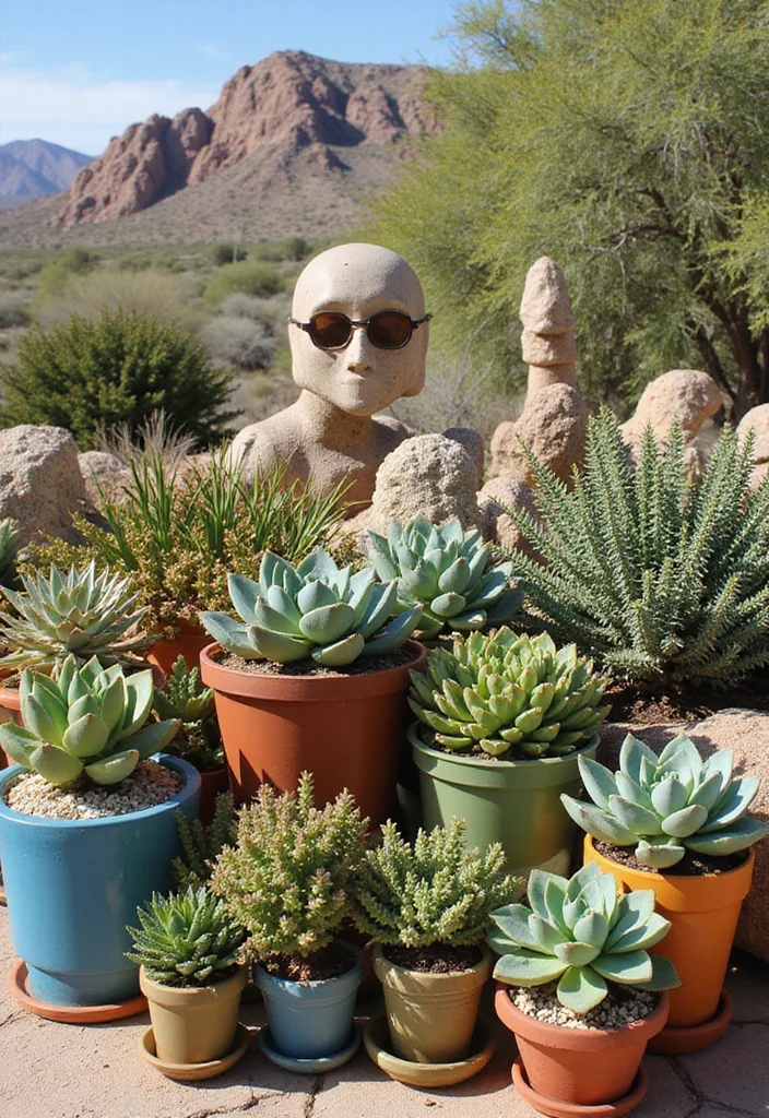 10 Front Yard Desert Landscaping Ideas With Drought Smart Style 1 10 Front Yard Desert Landscaping Ideas With Drought Smart Style - 1. Succulent Wonderland