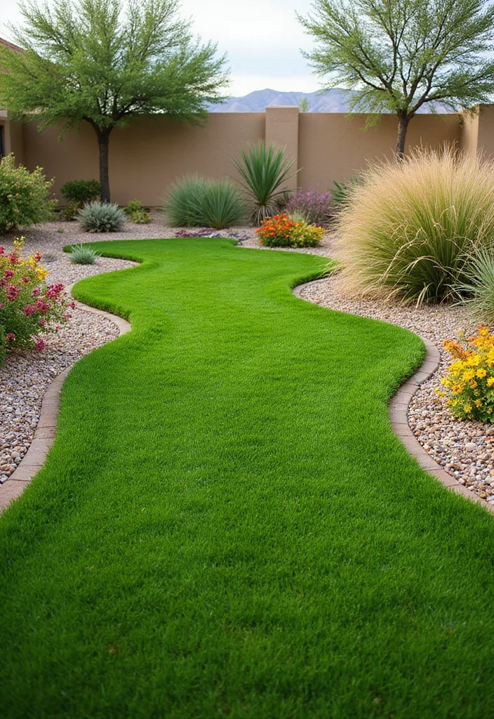10 Front Yard Desert Landscaping Ideas With Drought Smart Style 23 10 Front Yard Desert Landscaping Ideas With Drought Smart Style - 3. Xeriscape Lawns