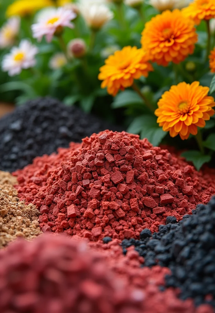 10 Front Yard Mulch Ideas for Tidy and Low Care Landscaping - 1. Vibrant Colored Mulch