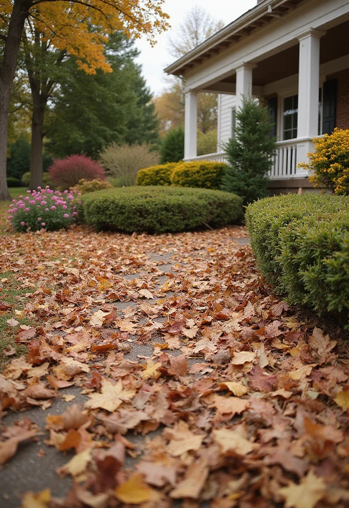 10 Front Yard Mulch Ideas for Tidy and Low Care Landscaping - 5. Shredded Leaves