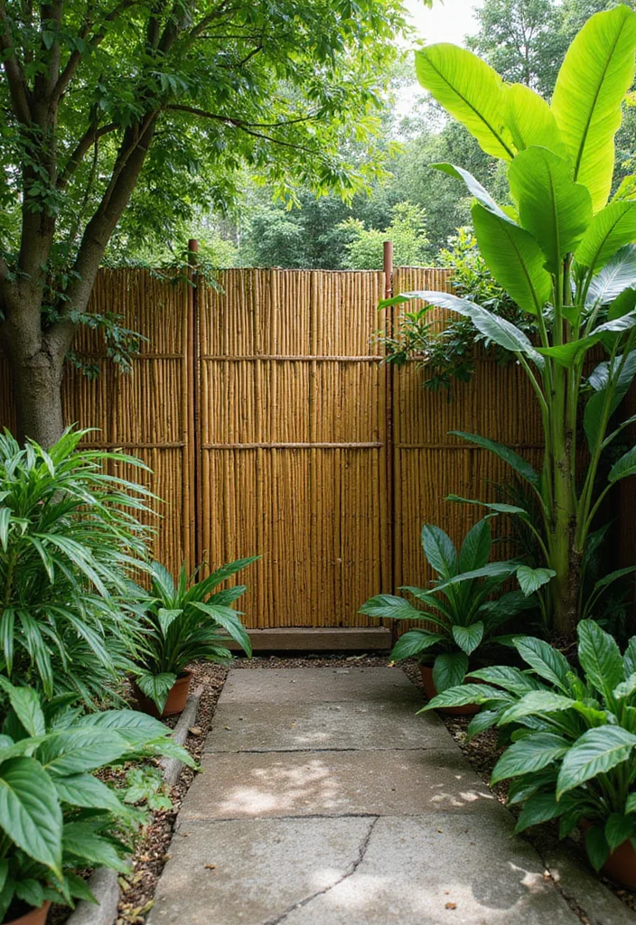 10 Garden Fence Ideas That Blend Function and Style 45 10 Garden Fence Ideas That Blend Function and Style - 5. Eco-Friendly Bamboo Fences