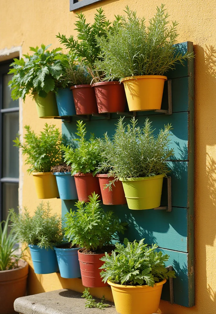 10 Herb Planter Ideas for Fresh Flavors in Small Spaces - 1. Vertical Herb Garden Walls