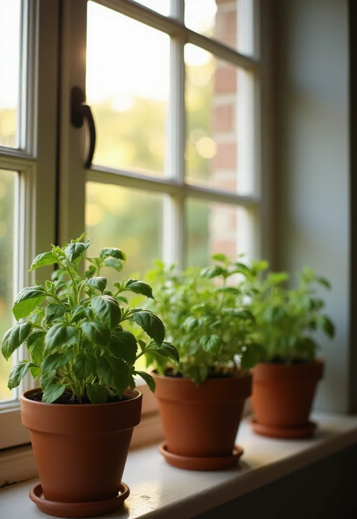 10 Herb Planter Ideas for Fresh Flavors in Small Spaces - 4. Kitchen Window Sill Gardens