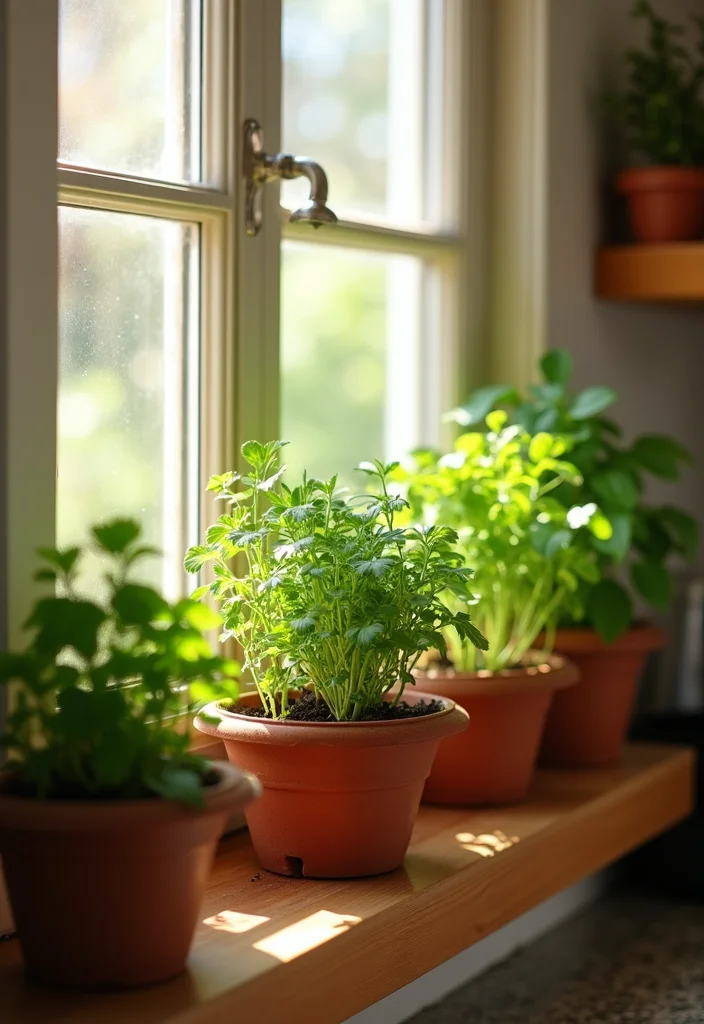 10 Herb Planter Ideas for Fresh Flavors in Small Spaces - 9. Windowsill Spice Racks