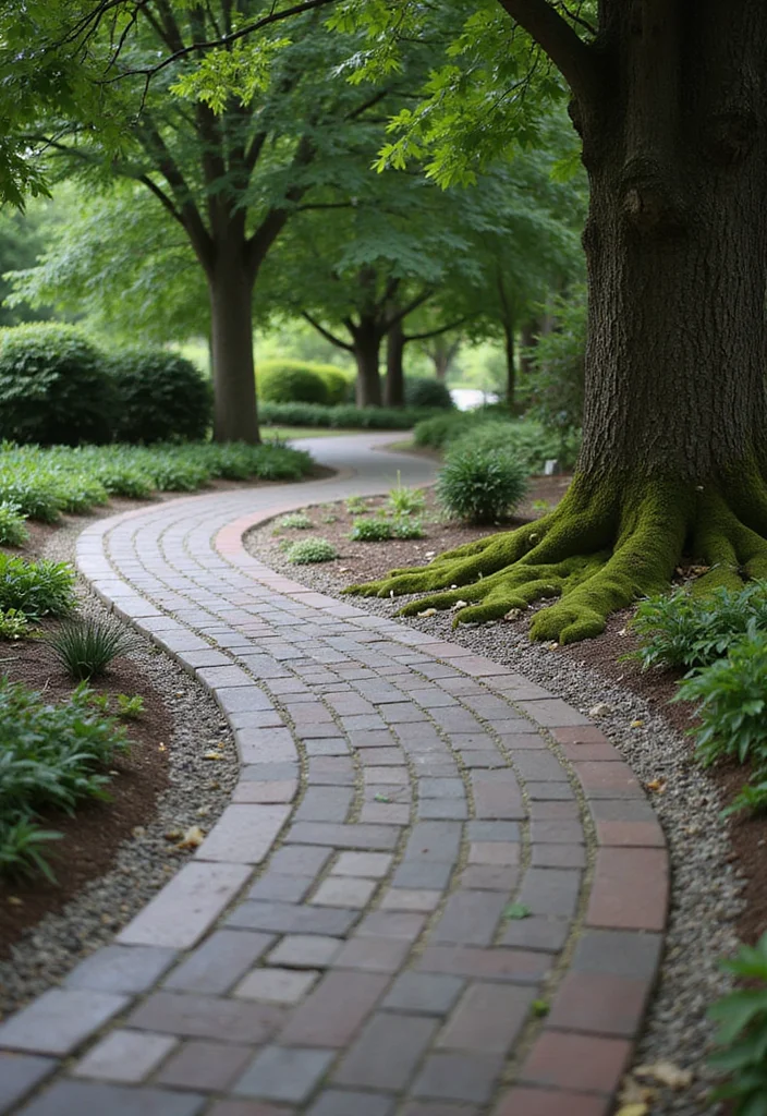 10 Landscape Ideas Around a Tree for a Clean and Polished Look 45 10 Landscape Ideas Around a Tree for a Clean and Polished Look - 5. Add a Pathway with Pavers