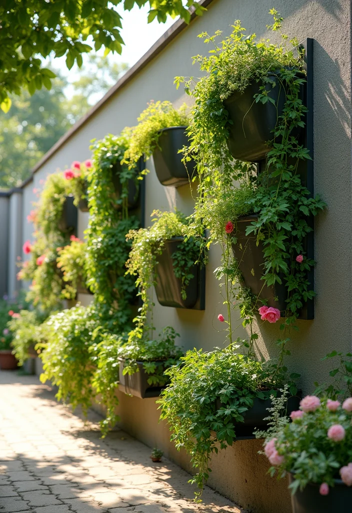 10 Planter Ideas for Full Sun With Vibrant Long Lasting Color 67 10 Planter Ideas for Full Sun With Vibrant Long Lasting Color - 7. Vertical Garden Showcase