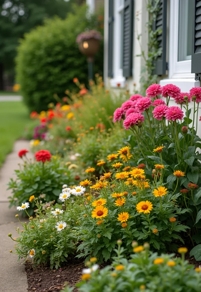 10 Small Front Lawn Landscape Ideas Perfect for Tight Budgets - 9. Seasonal Plant Rotation