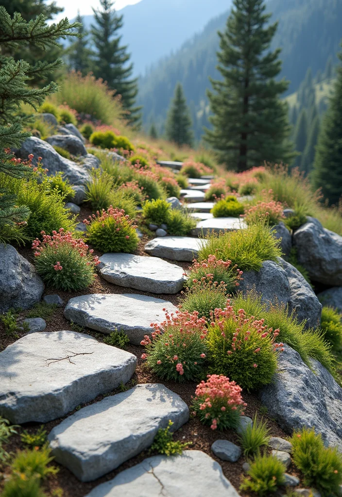 10 Smart Slope Landscape Ideas for an Easy and Attractive Yard - 2. Rock Gardens