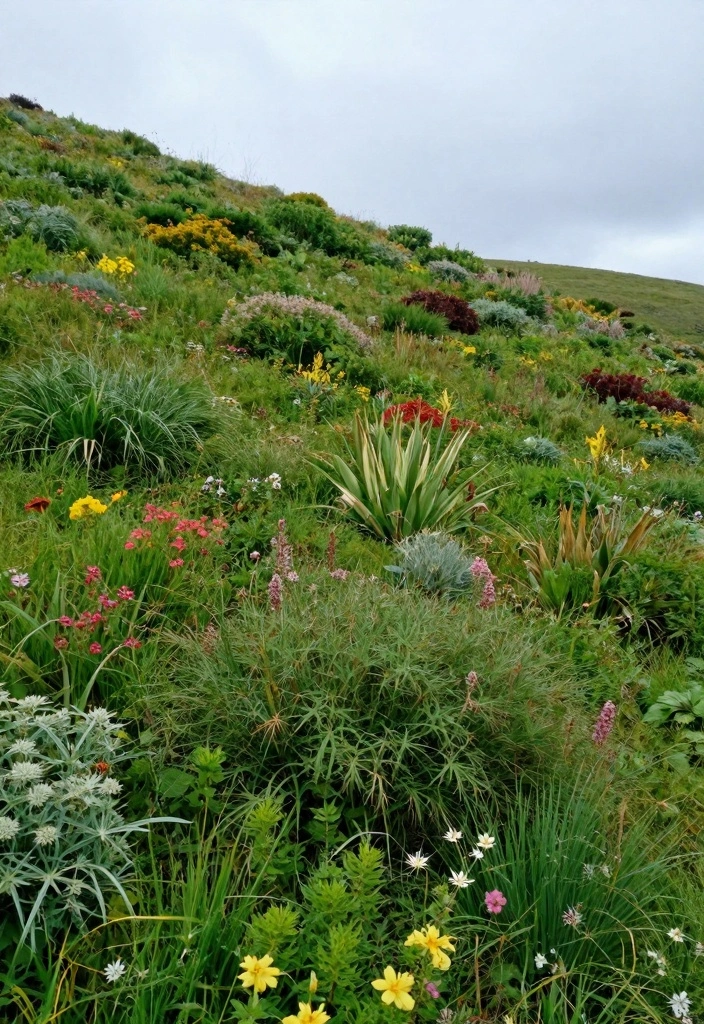 10 Smart Slope Landscape Ideas for an Easy and Attractive Yard - 3. Native Plant Ground Cover