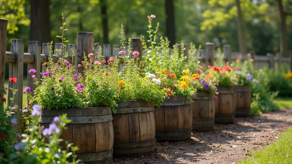 10 Whiskey Barrel Planter Ideas for Rustic Outdoor Charm