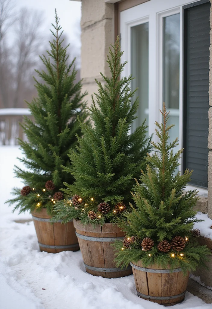 10 Winter Planter Ideas for Cold Weather Greenery 1 10 Winter Planter Ideas for Cold Weather Greenery - 1. Evergreen Elegance