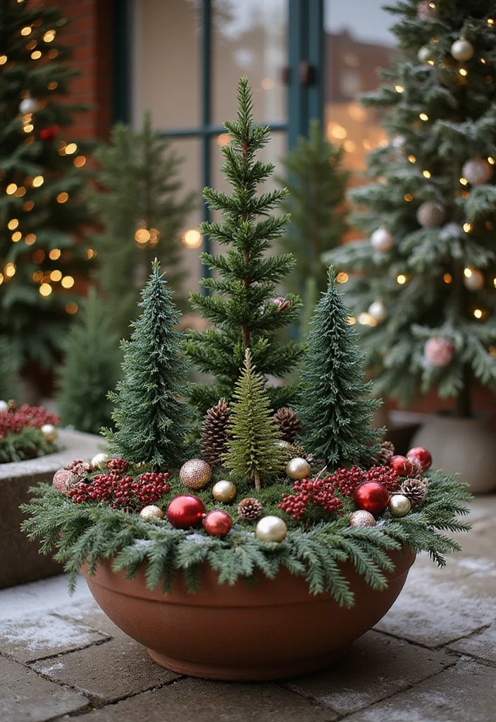 10 Winter Planter Ideas for Cold Weather Greenery 78 10 Winter Planter Ideas for Cold Weather Greenery - 8. Seasonal Holiday Planters