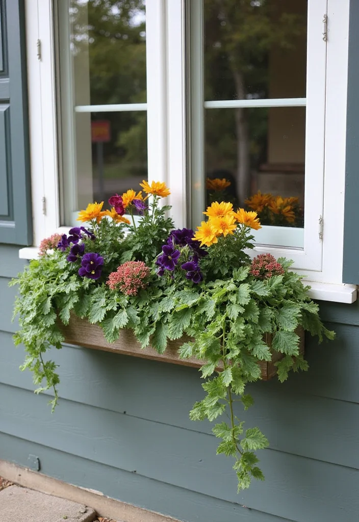 12 Fall Planter Ideas With Simple Seasonal Color - 6. Cozy Window Box Gardens
