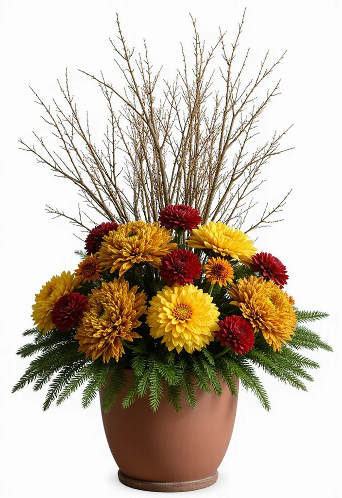 12 Fall Planter Ideas With Simple Seasonal Color - 8. Evergreen Arrangements