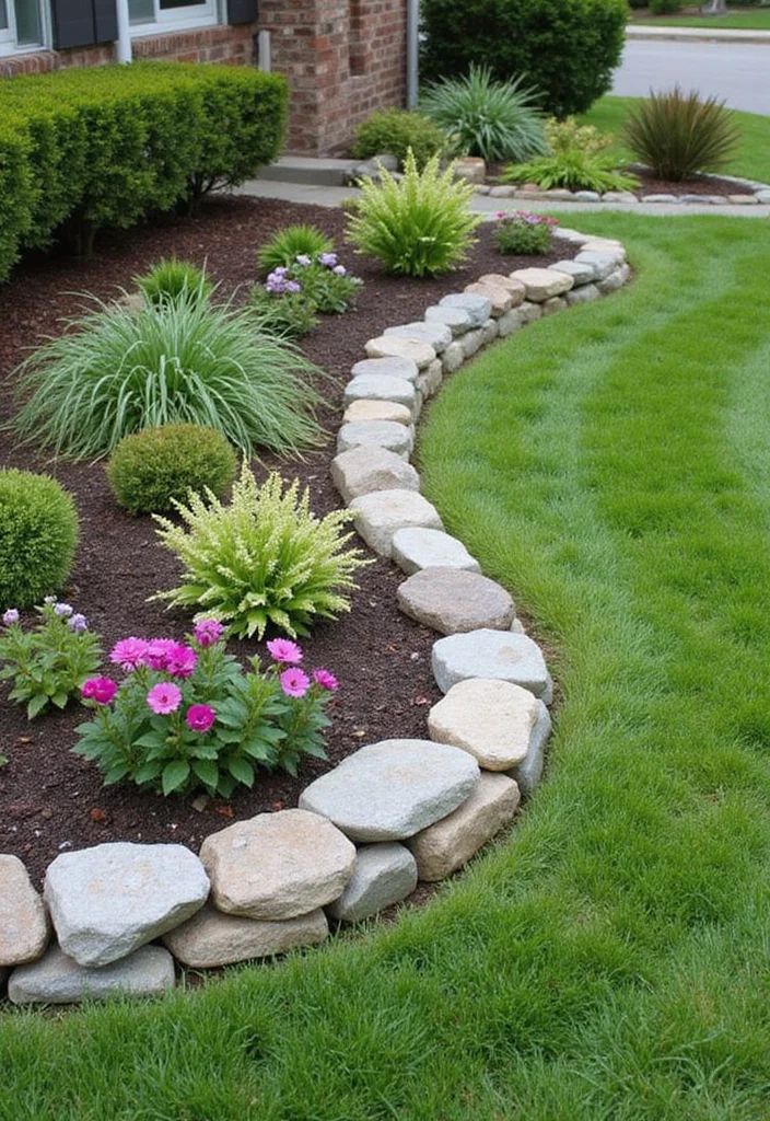 12 Fence Landscaping Ideas That Soften and Frame Your Yard - 11. Fence Edging with Stone or Wood