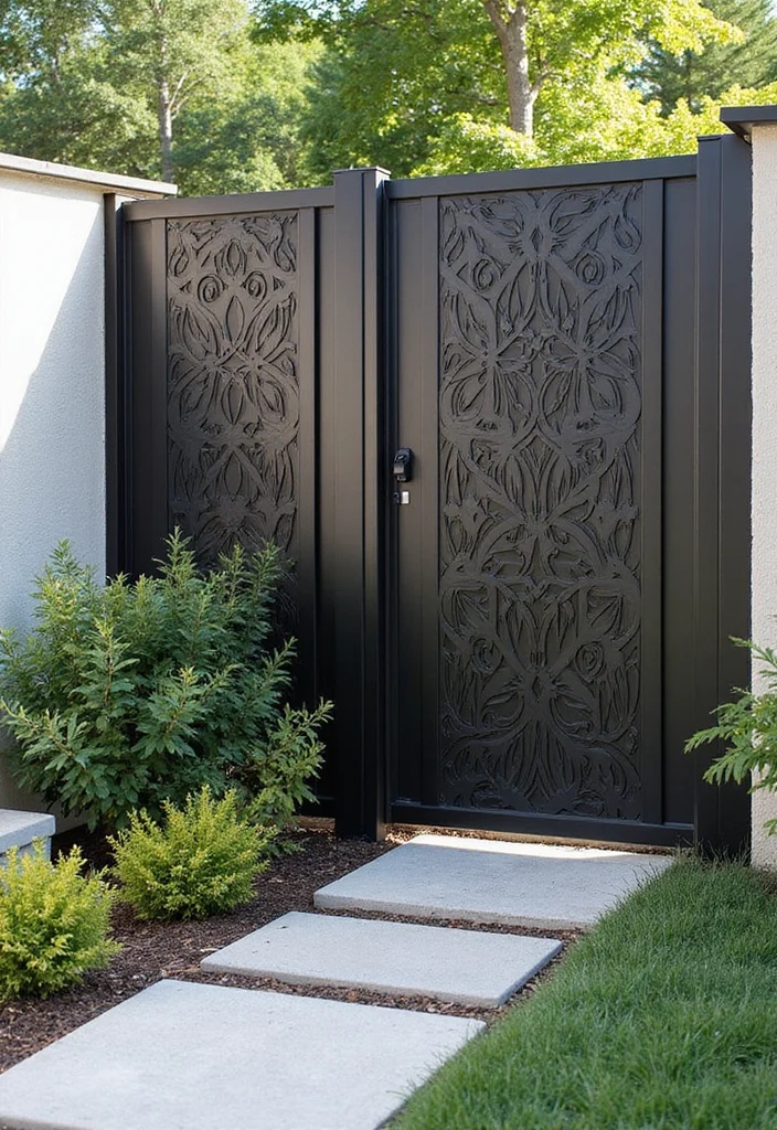 12 Fence Landscaping Ideas That Soften and Frame Your Yard - 8. Decorative Metal Fencing