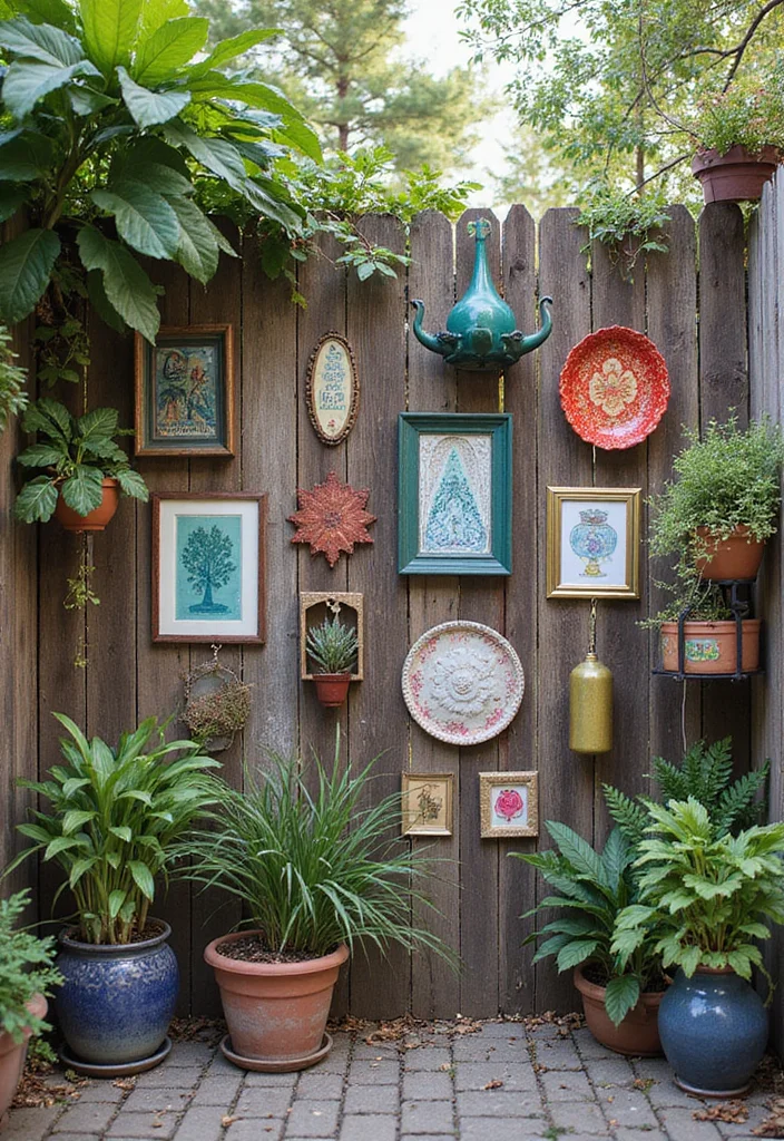 12 Fence Landscaping Ideas That Soften and Frame Your Yard - 9. Fence Art and Decor