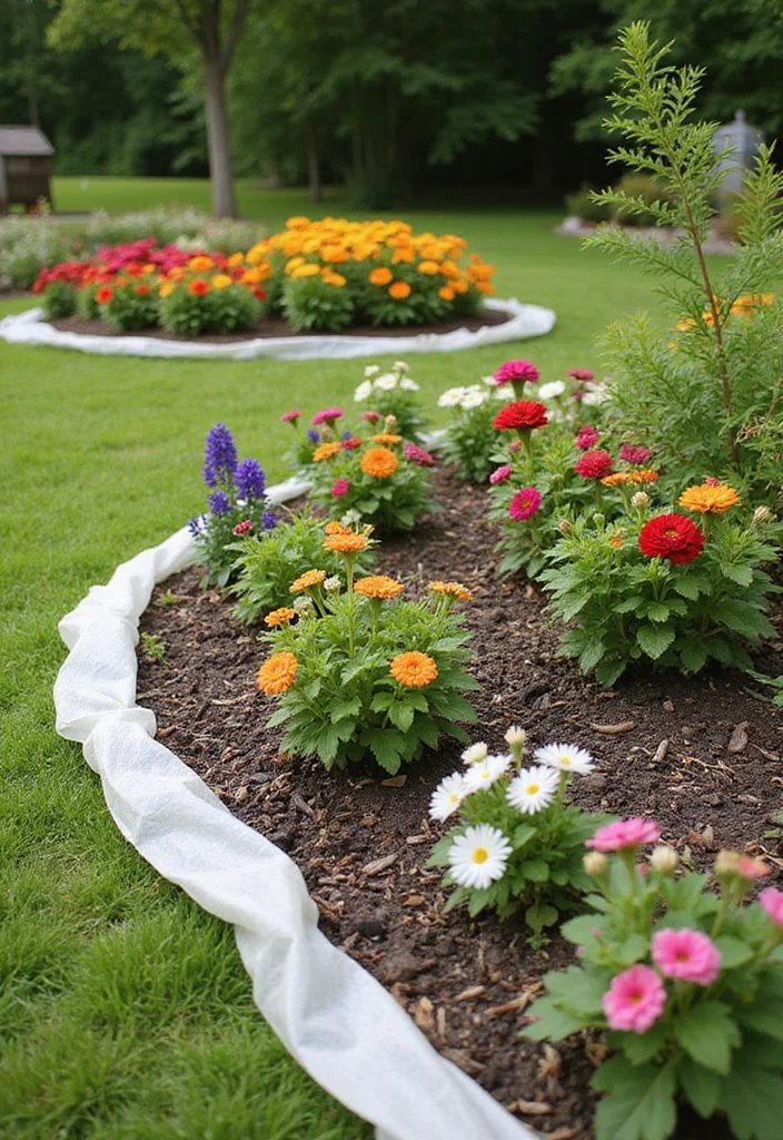 12 Flower Bed Edging Ideas for Crisp Defined Borders 111 12 Flower Bed Edging Ideas for Crisp Defined Borders - 11. Edging with Landscape Fabric
