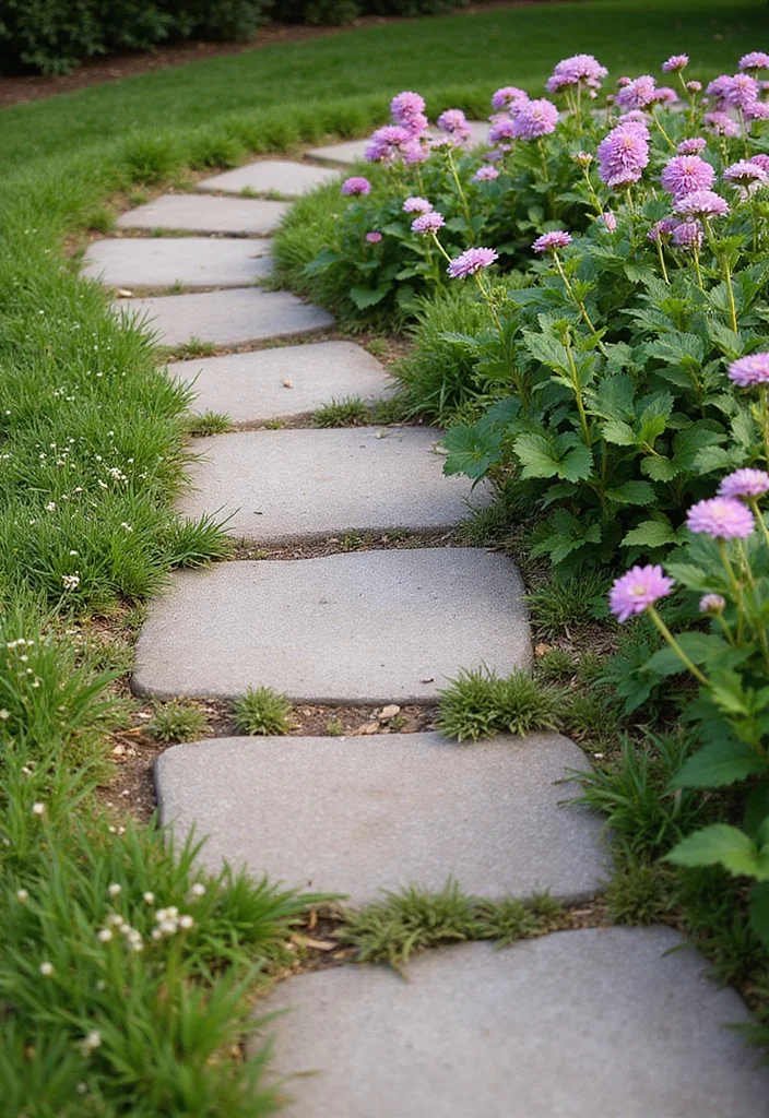 12 Flower Bed Edging Ideas for Crisp Defined Borders 122 12 Flower Bed Edging Ideas for Crisp Defined Borders - 12. Curved Stone Path Edging