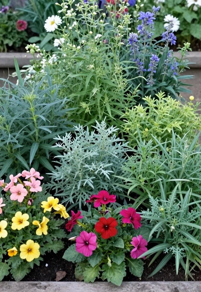 12 Flower Garden Bed Ideas That Beginners Can Design Easily 34 12 Flower Garden Bed Ideas That Beginners Can Design Easily - 4. Herb and Flower Mix